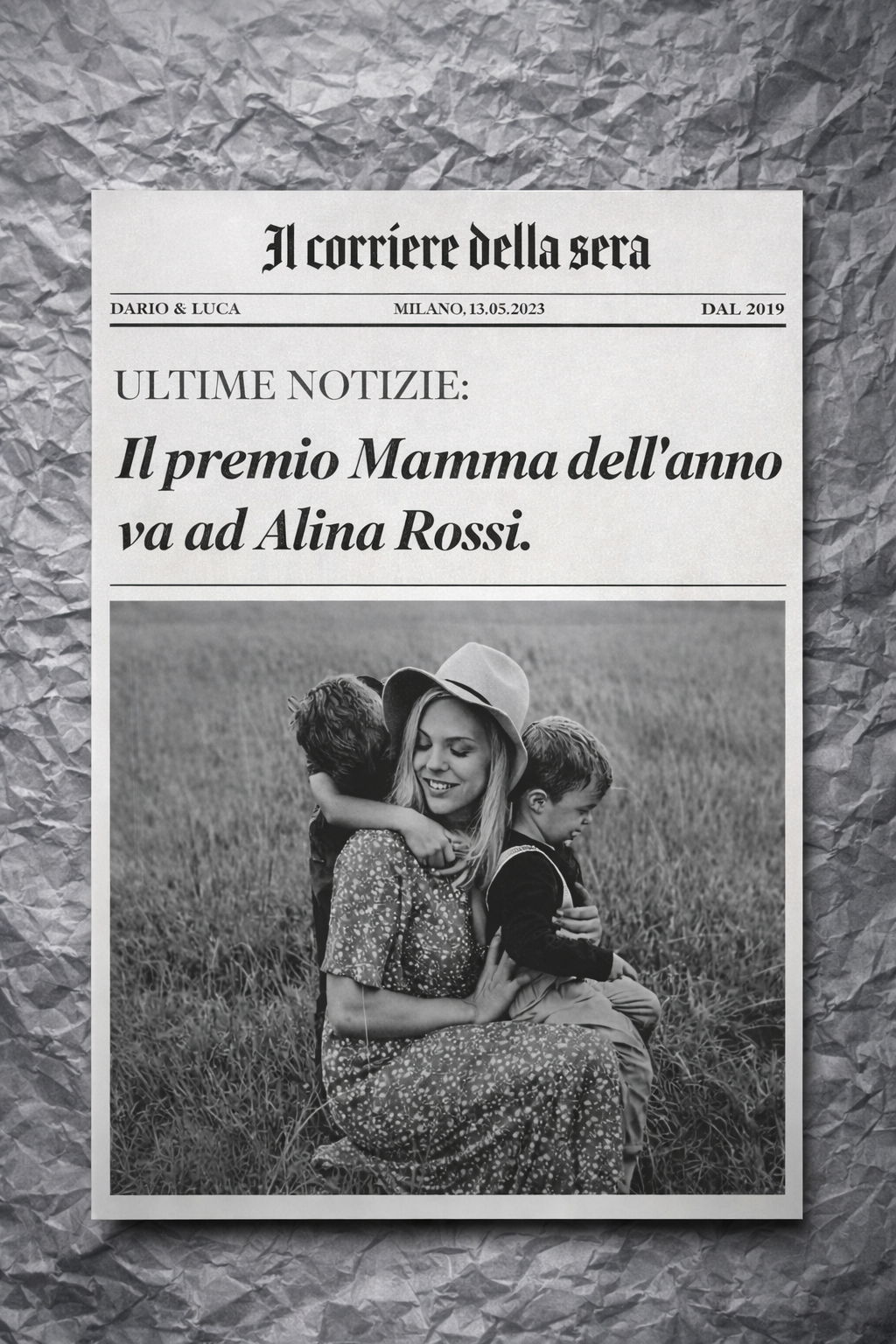 Tela Giornale Festa della Mamma