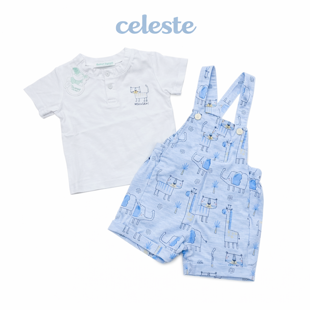 Completo bimbi salopette + t-shirt