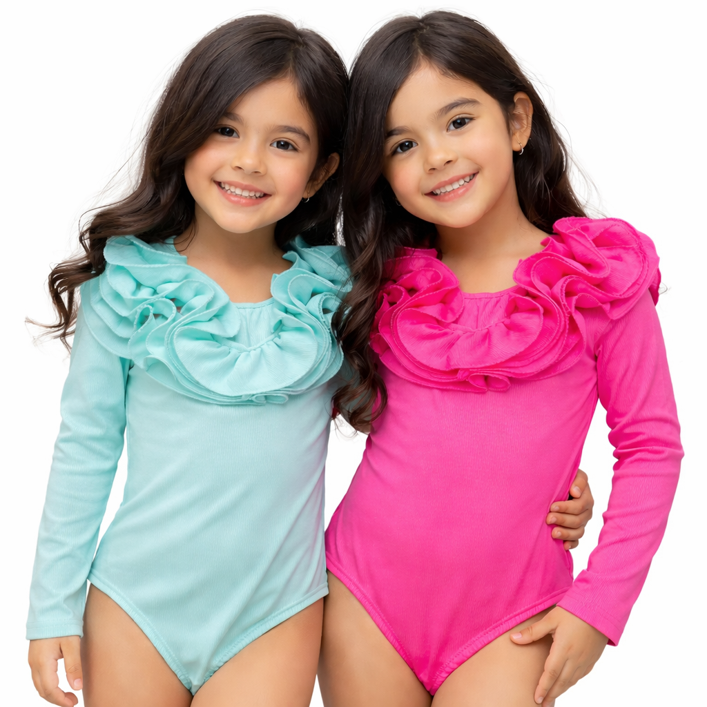 Body bambina con volant