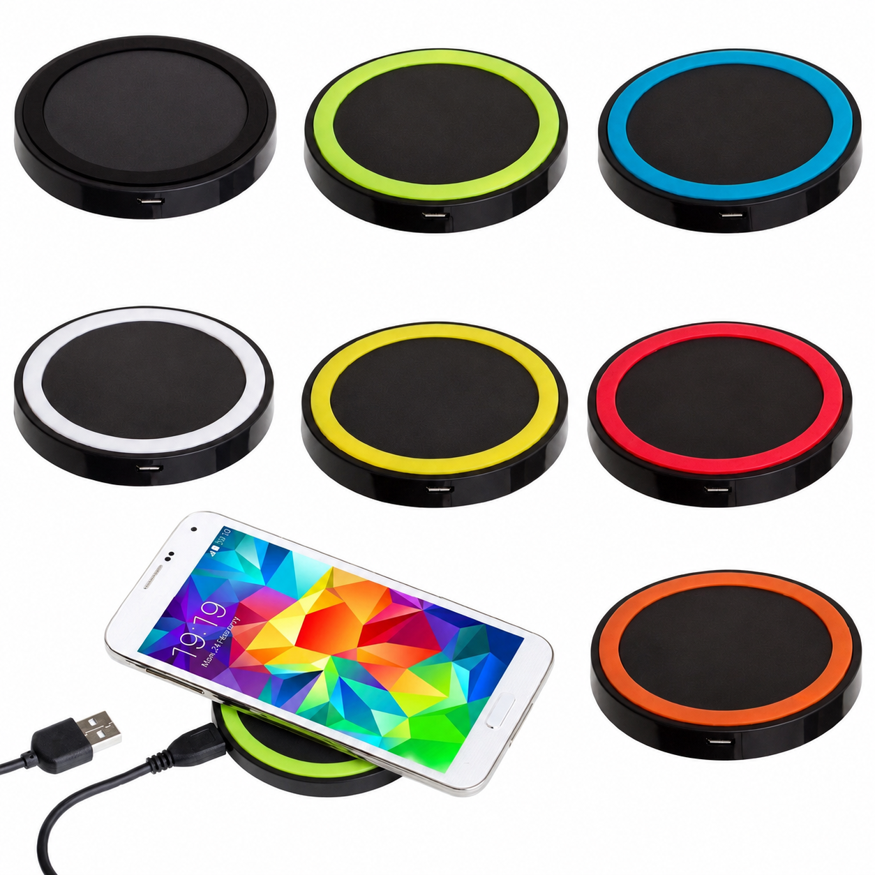 CARICABATTERIE WIRELESS A INDUZIONE SENZA FILI PER SMARTPHONE COMPATIBILI