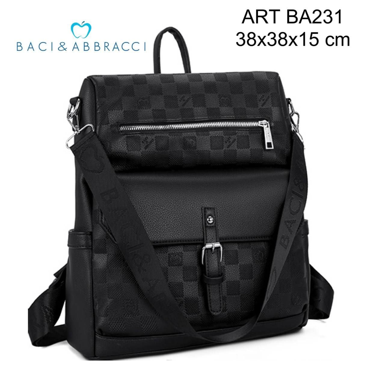 Zaino Donna Baci & Abbracci BA231 Elegante e Capiente con Zip e Tasche