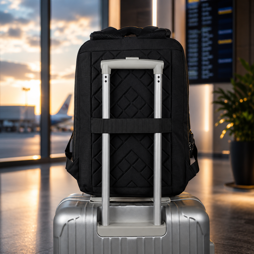 Zaino da Viaggio Business Porta PC 15,6" con USB e Fascia Trolley