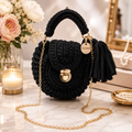 Coconuda Pochette Crochet Nera Elegante