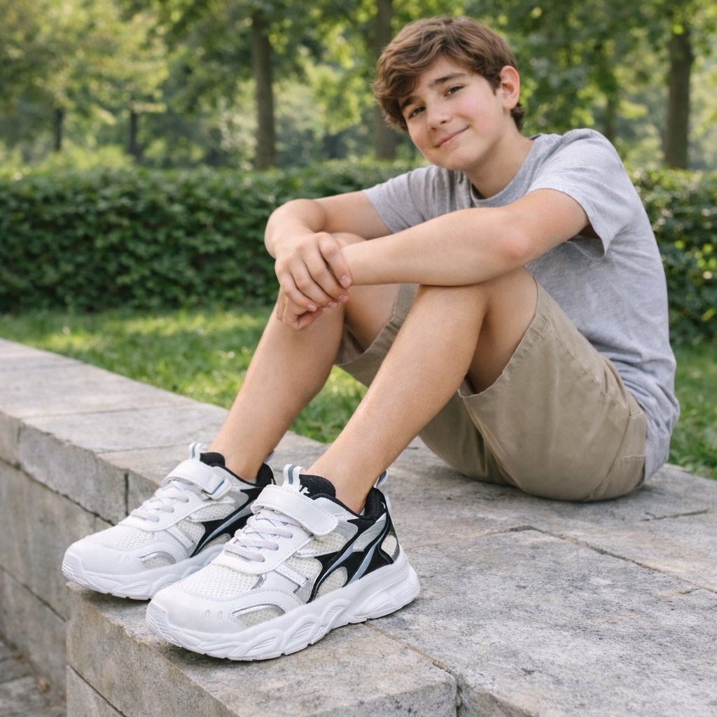 Sneakers Ragazzo Comode con Velcro