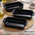 Set 3 Teglie da Forno in Ceramica