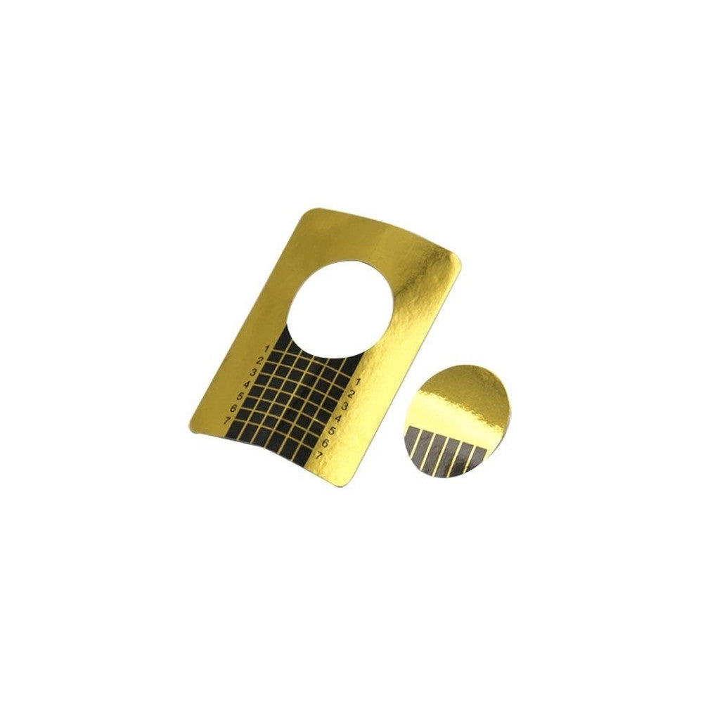 5 ROTOLI 2500 CARTINE ORO NAIL ART ALLUNGAMENTO RICOSTRUZIONE UNGHIE TIPS SAGOME