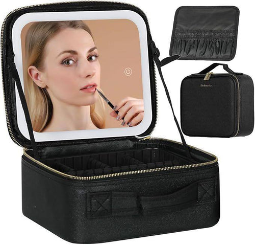 Beauty Case Professionale con Specchio LED