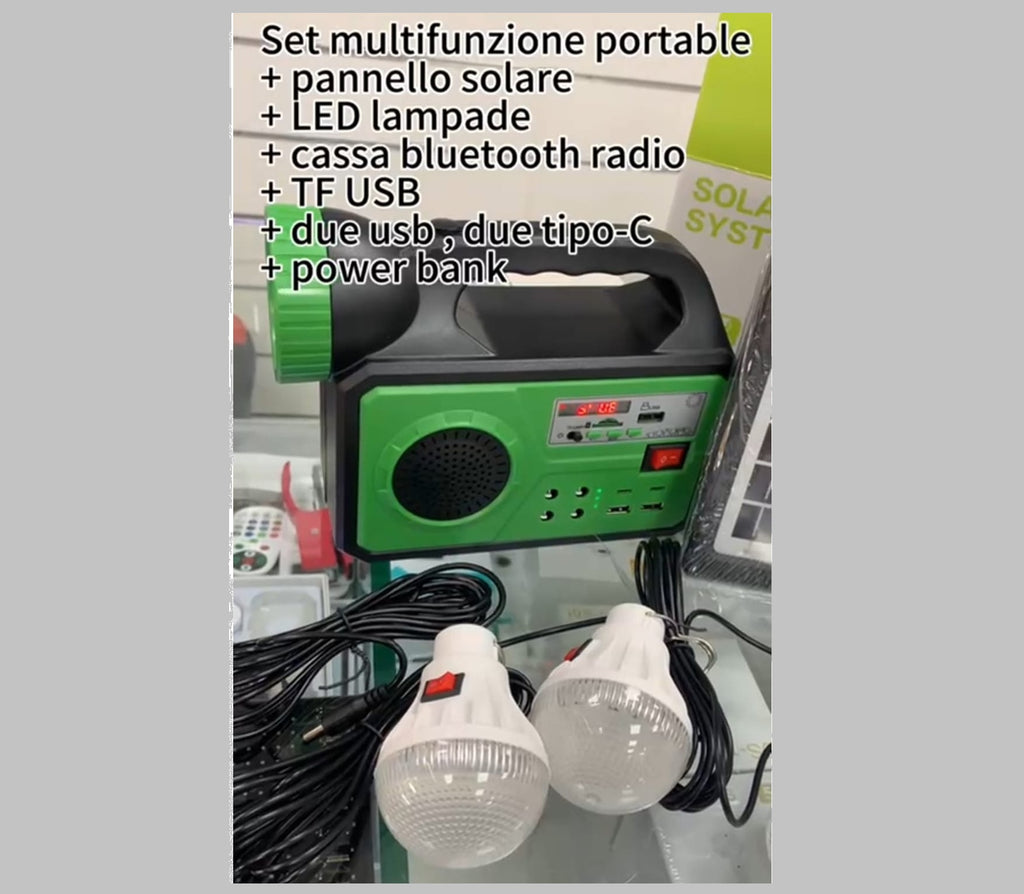 Generatore solare di illuminazione portatile