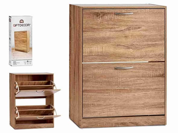 Scarpiera Salvaspazio 2 Ante Effetto Legno