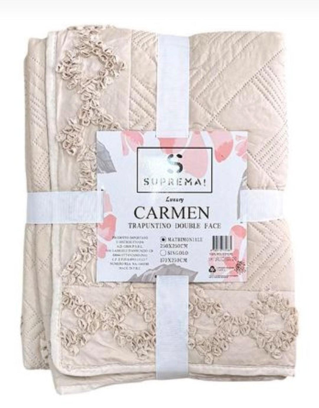 Trapuntino matrimoniale della linea "Carmen"