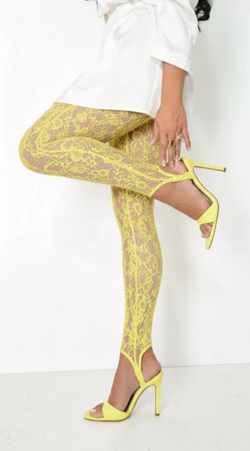 Leggings in pizzo