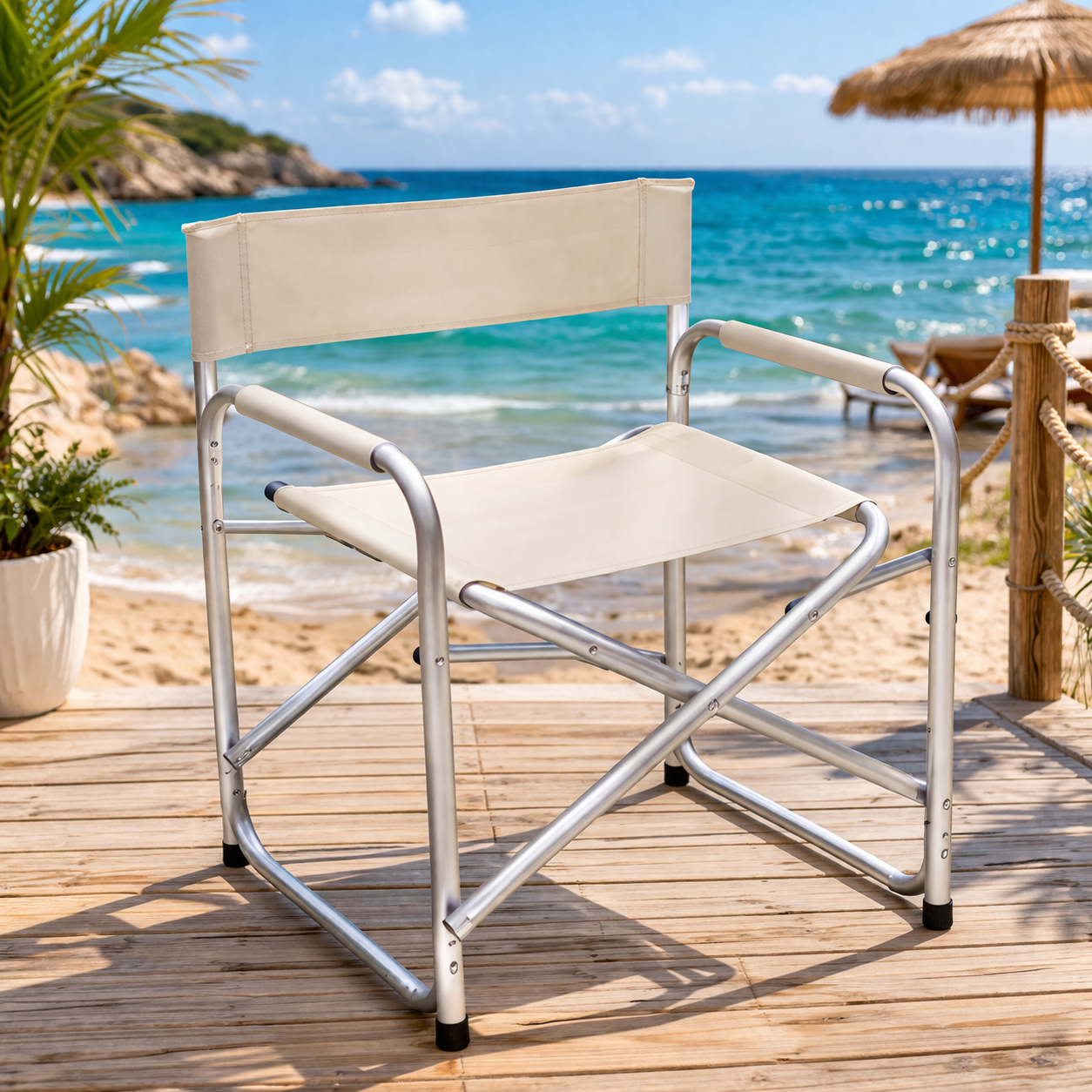 SEDIA REGISTA PIEGHEVOLE IN FERRO PER CAMPEGGIO MARE SPIAGGIA GIARDINO 285007