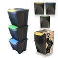 Set Pattumiere per Raccolta Differenziata Impilabili 3x25L