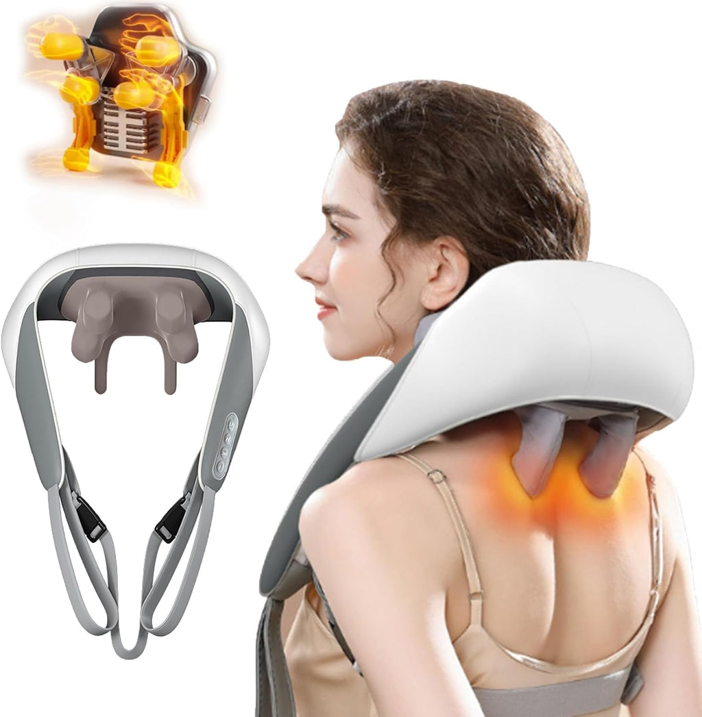 MASSAGGIATORE PER COLLO SCHIENA SPALLE GAMBE CALORE MASSAGGIANTE RICARICABILE 5D