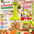Tritatutto Manuale "Press & Vai Samurai" – 5 Lame in Acciaio