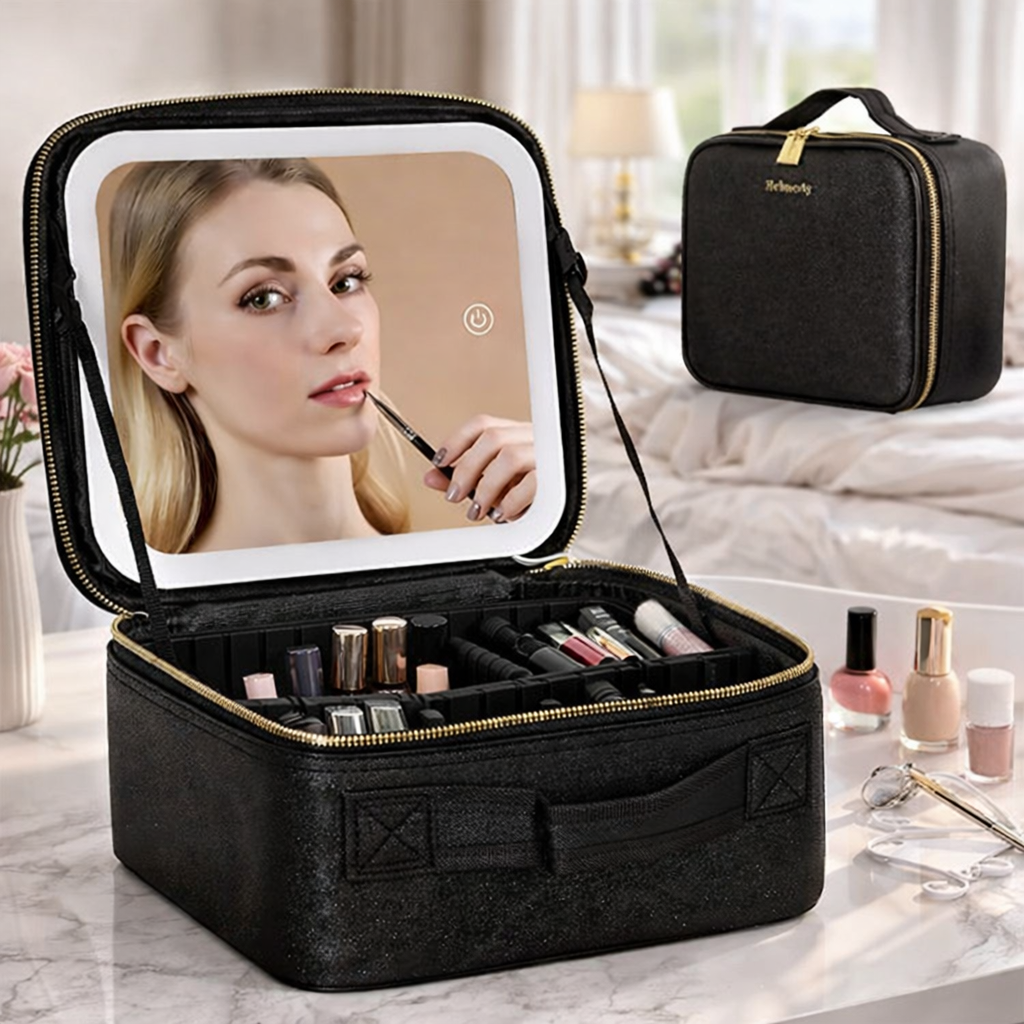 Beauty Case Professionale con Specchio LED