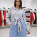 Coordinato elegante camicia + pantalone palazzo