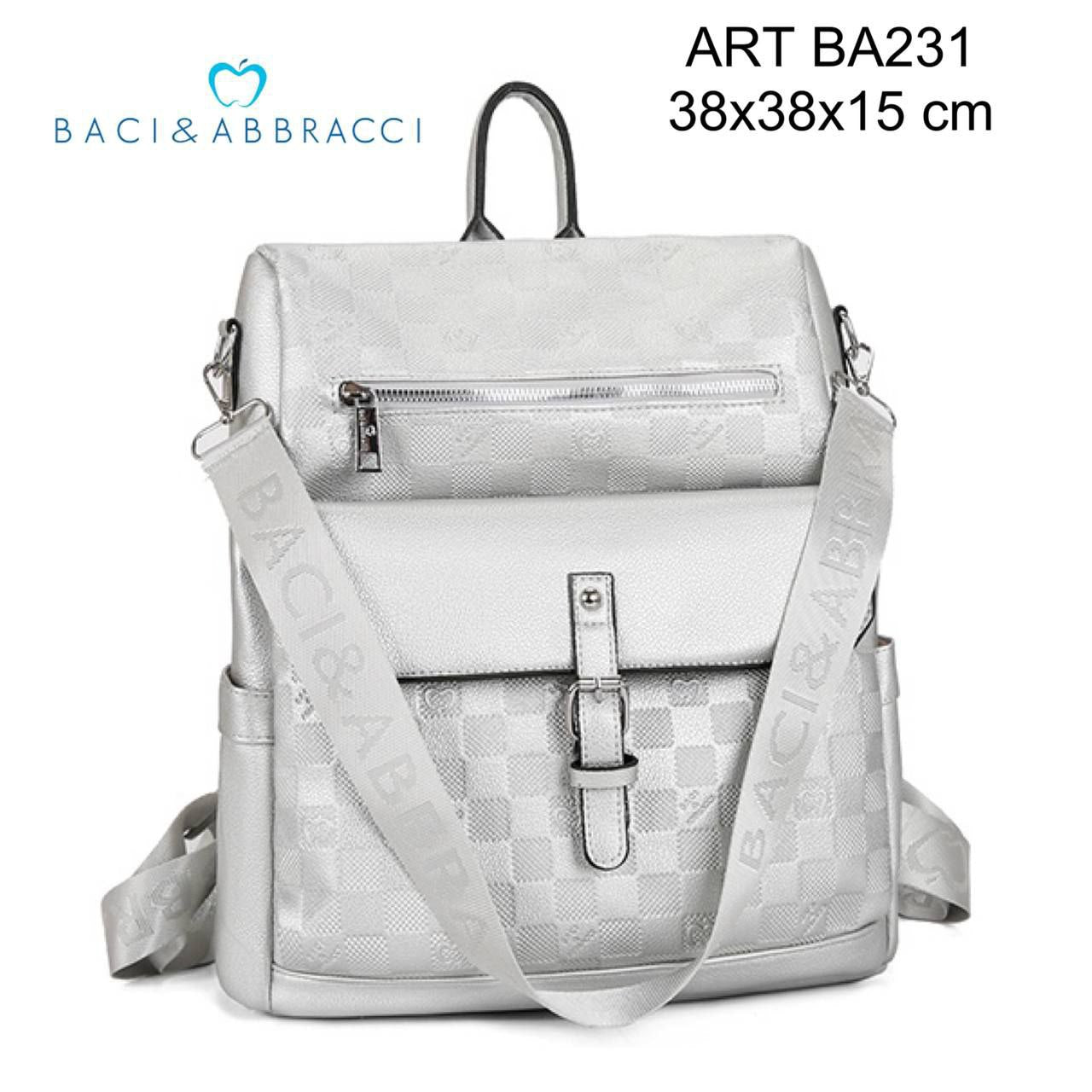 Zaino Donna Baci & Abbracci BA231 Elegante e Capiente con Zip e Tasche