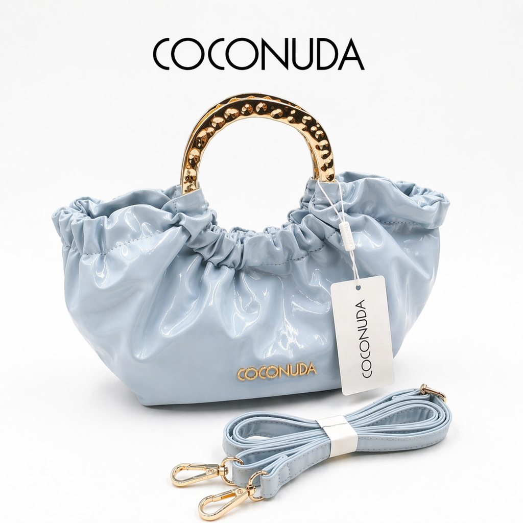 Borsa Donna COCONUDA con Manico Oro – Mini Bag Elegante con Tracolla