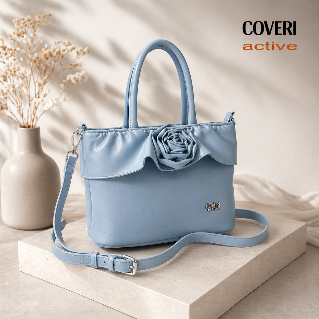 Coveri Active - Borsa Elegante con Dettaglio Fiore e Tracolla