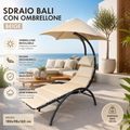 Sdraio Bali con Ombrellone