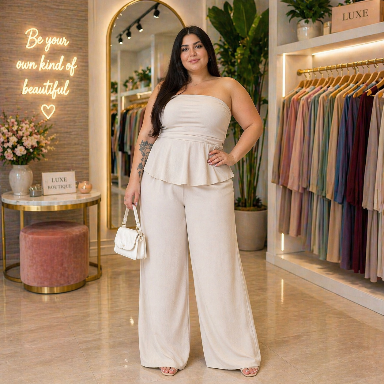 Completo Donna Top + Pantalone Palazzo