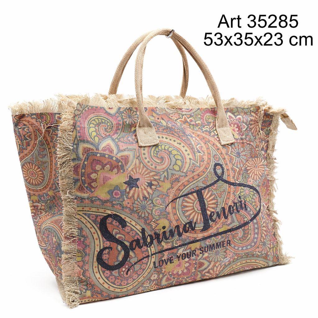 Sabrina Teneri – Borsa Mare Grande con Fantasia Estiva