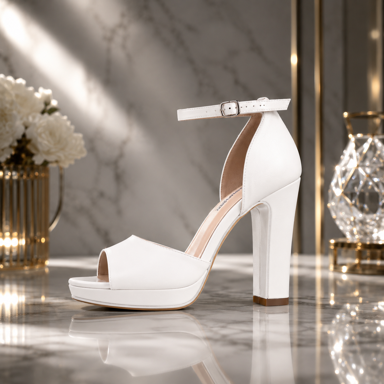 Sandali Donna Eleganti con Plateau e Tacco Alto