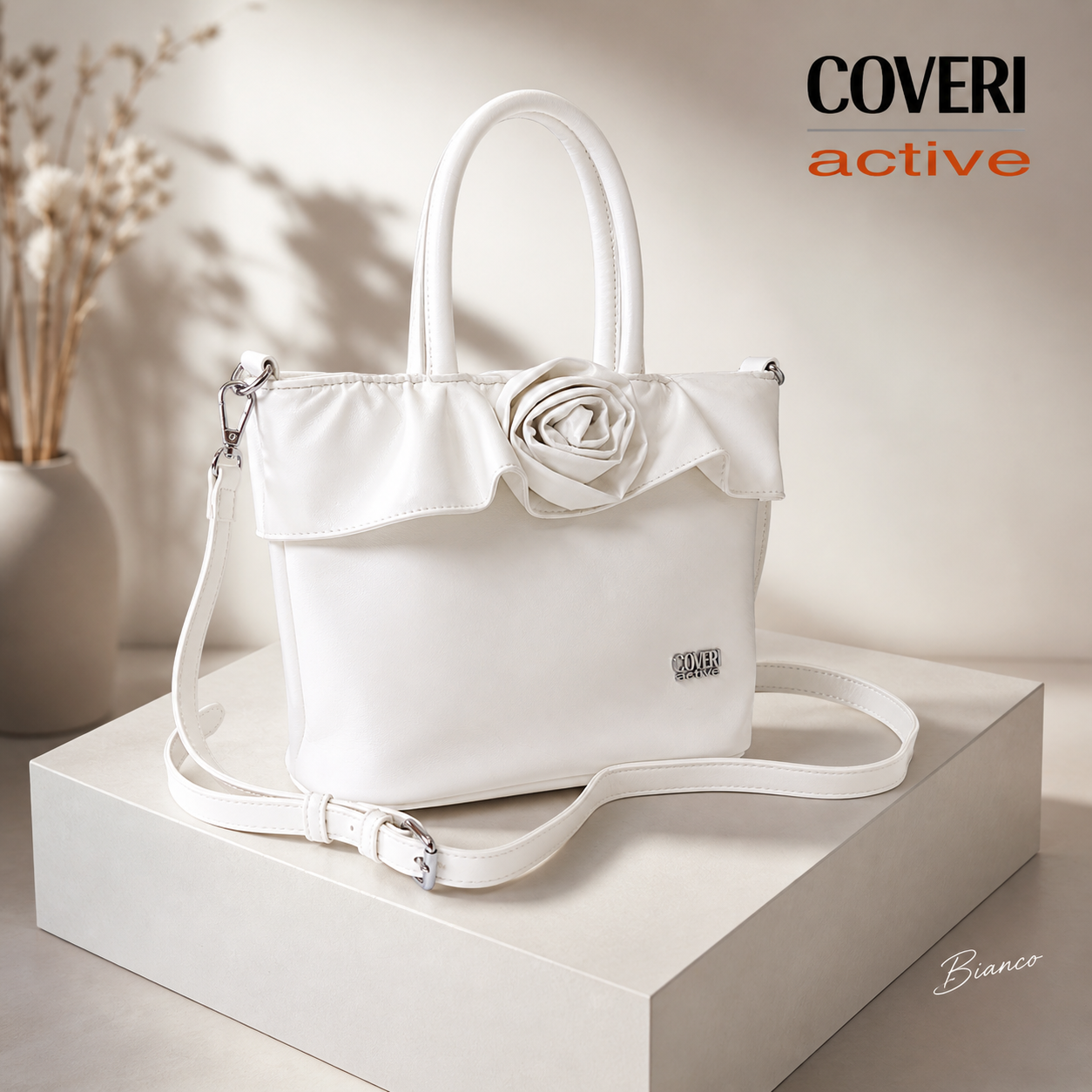 Coveri Active - Borsa Elegante con Dettaglio Fiore e Tracolla