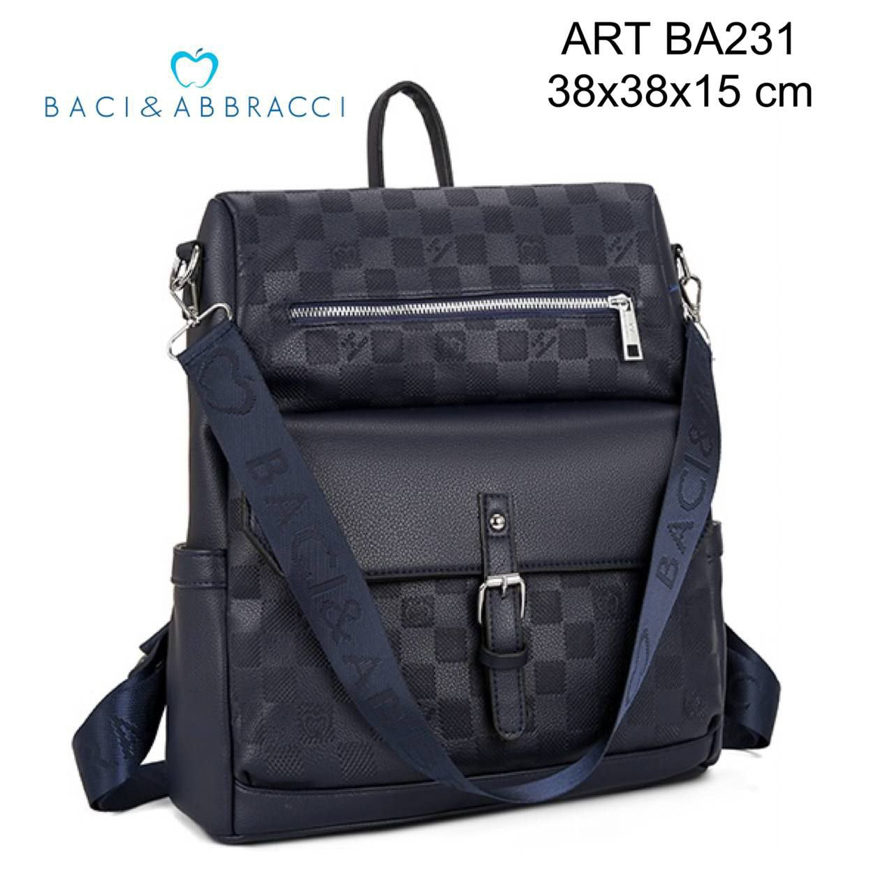 Zaino Donna Baci & Abbracci BA231 Elegante e Capiente con Zip e Tasche