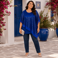 Casacca Elegante Oversize Donna con Effetto Glitter