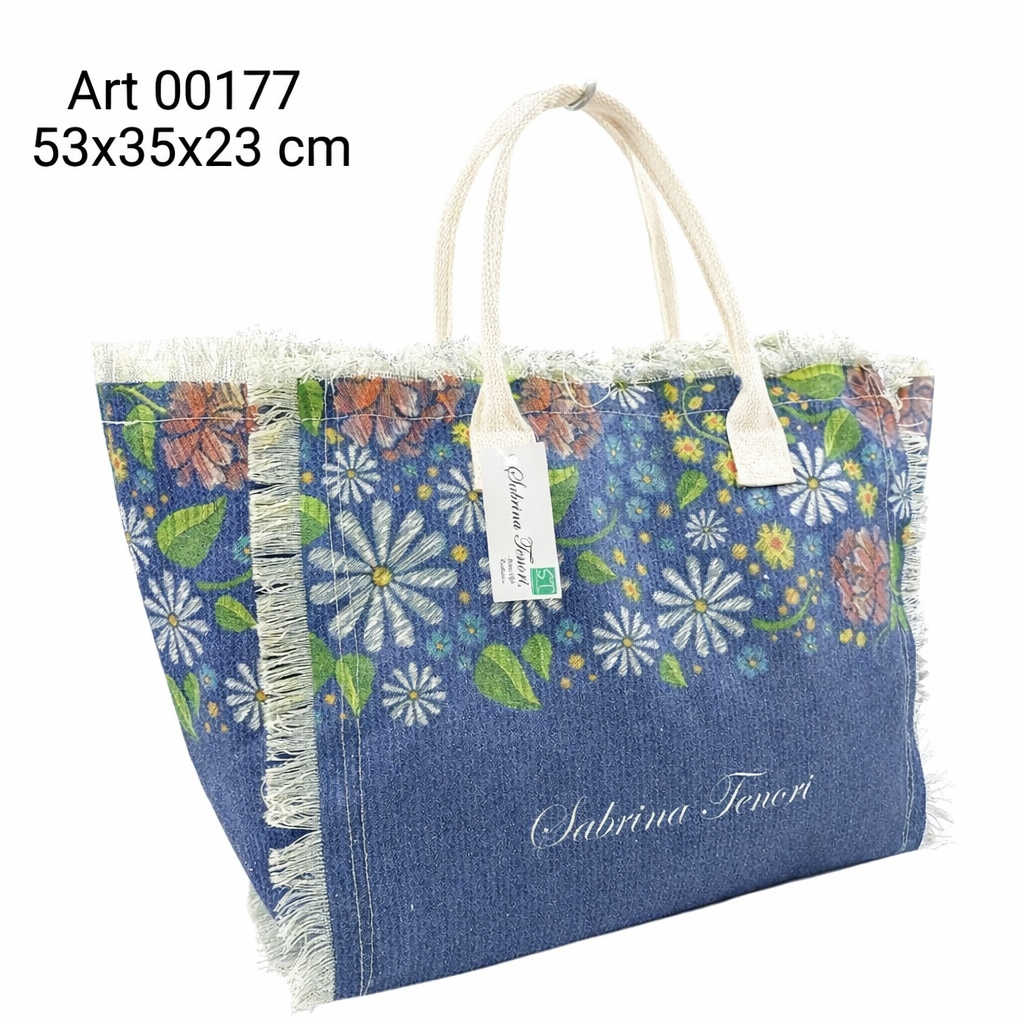 Sabrina Teneri – Borsa Mare Grande con Fantasia Estiva