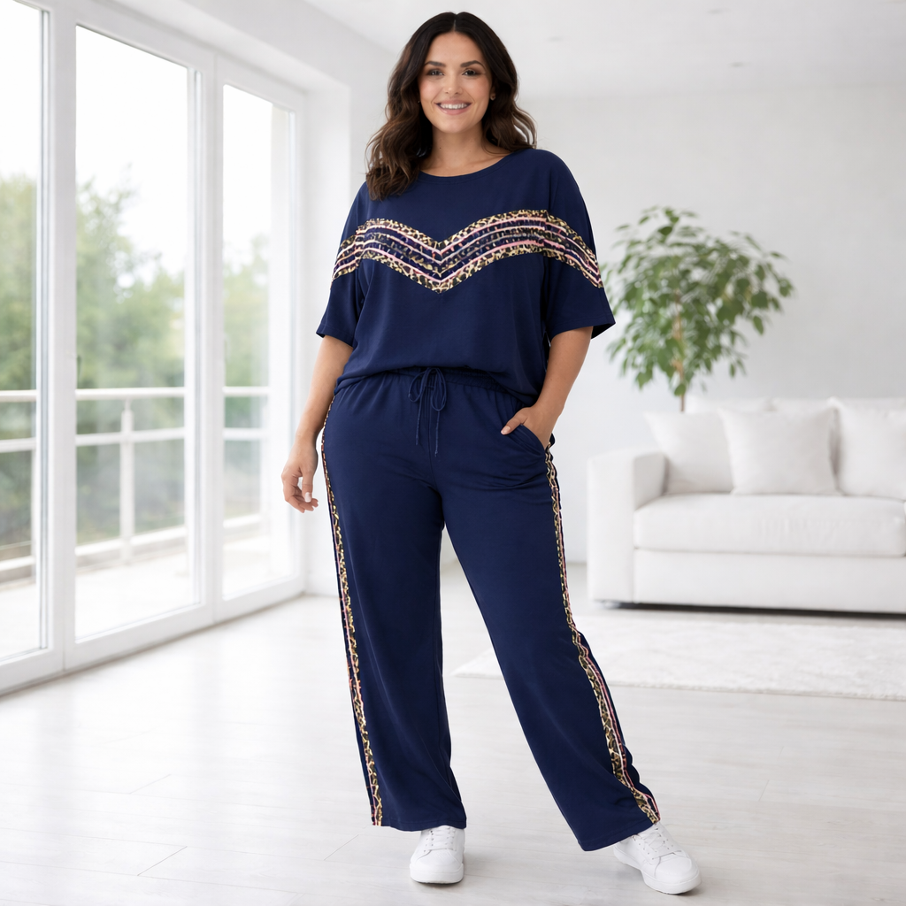 Completo Curvy Donna Due Pezzi Casual