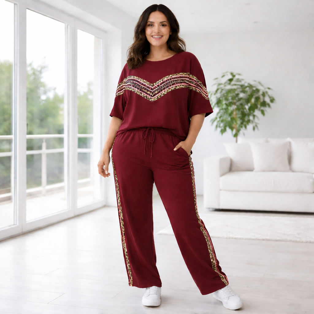 Completo Curvy Donna Due Pezzi Casual