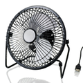 VENTILATORE A PALE USB IN METALLO SILENZIOSO POTENTE DA TAVOLO SCRIVANIA PER PC