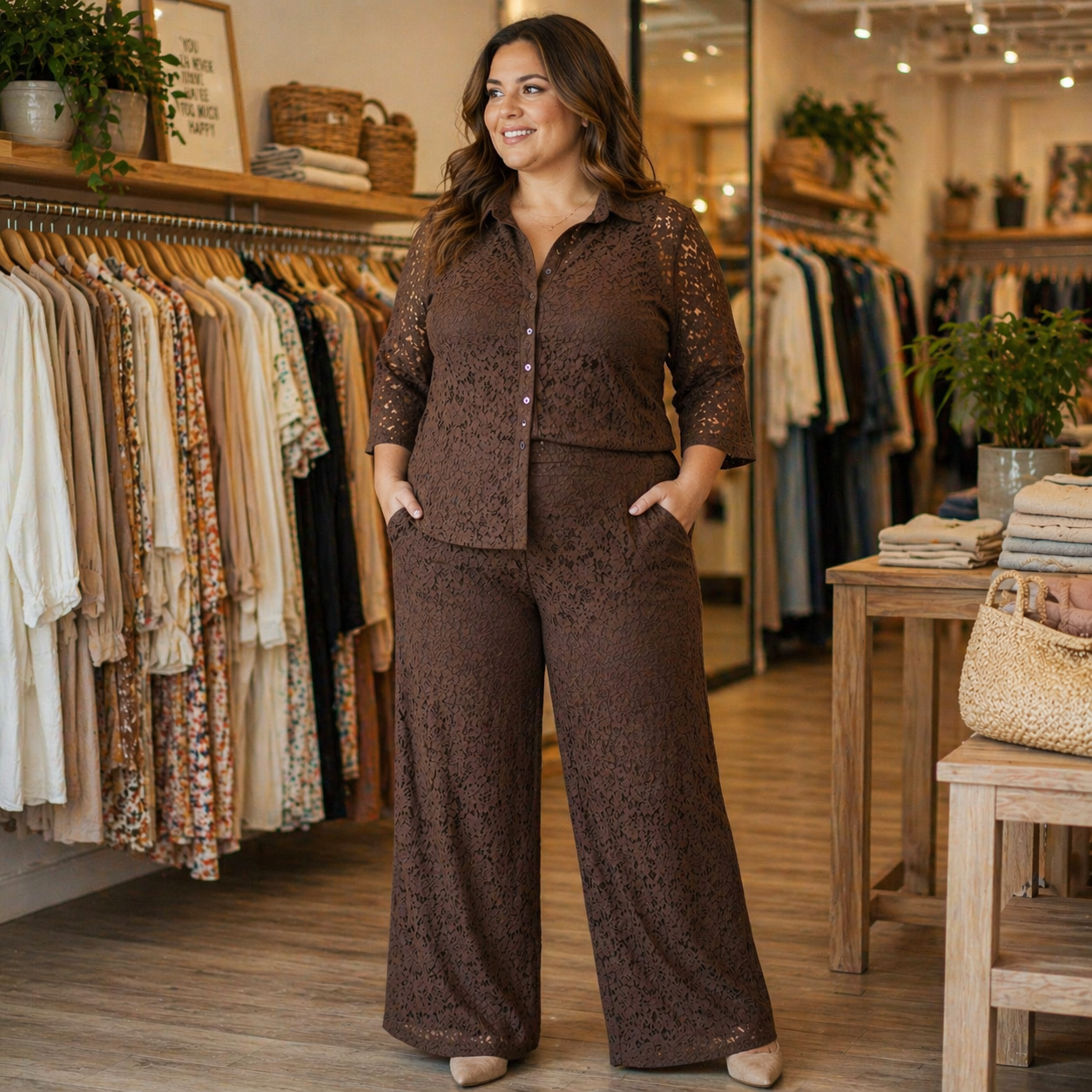 Pantaloni Estivi Curvy con Tasche