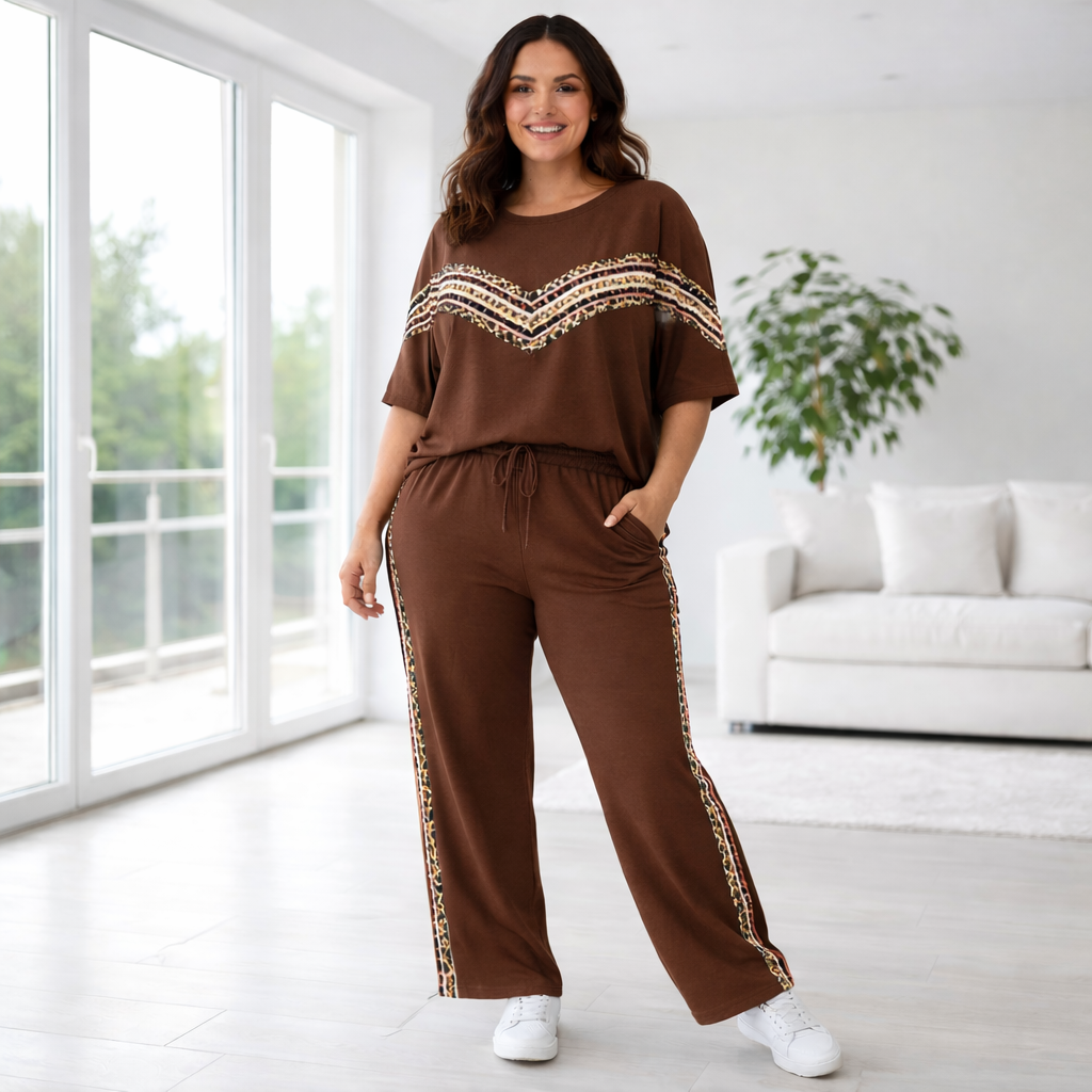 Completo Curvy Donna Due Pezzi Casual