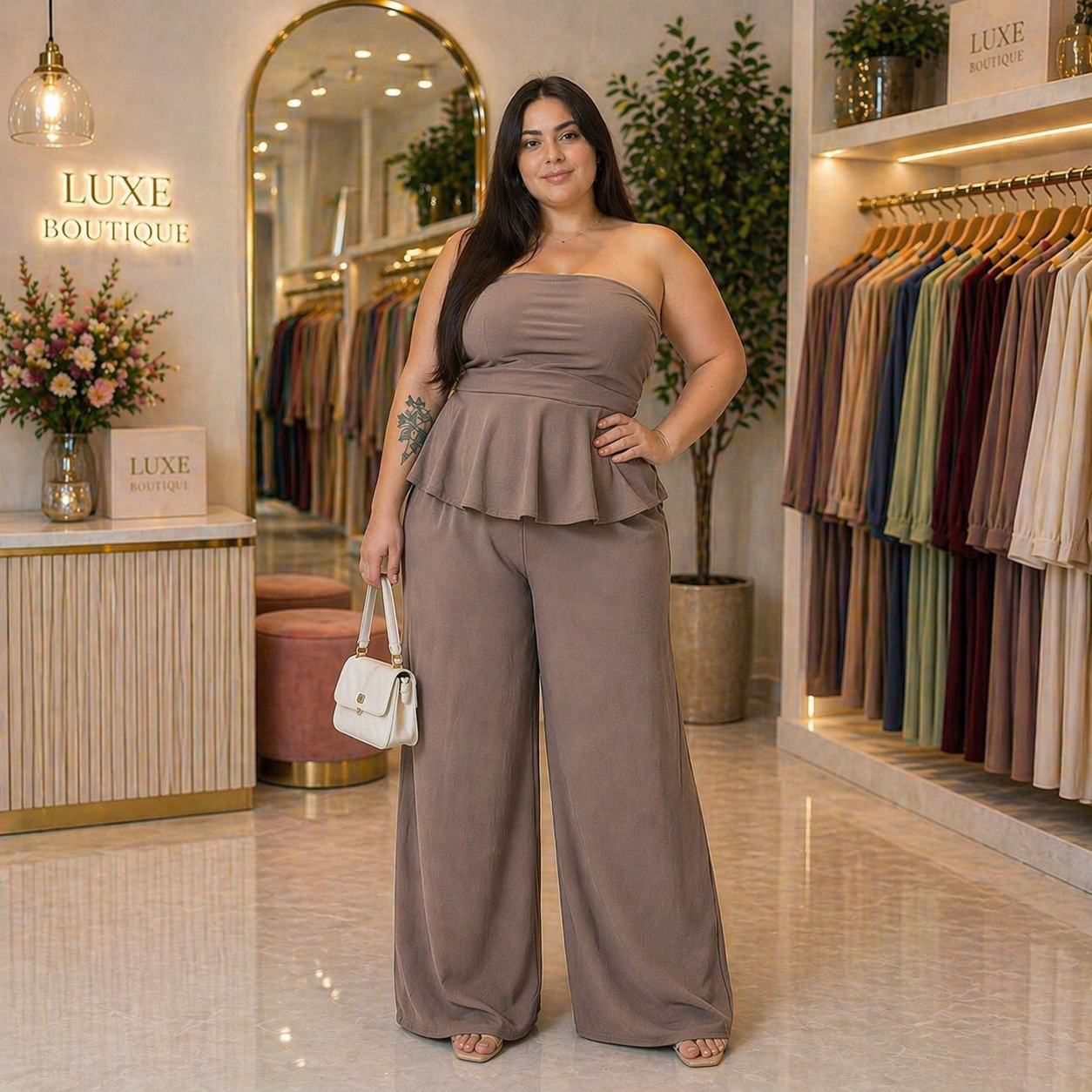 Completo Donna Top + Pantalone Palazzo