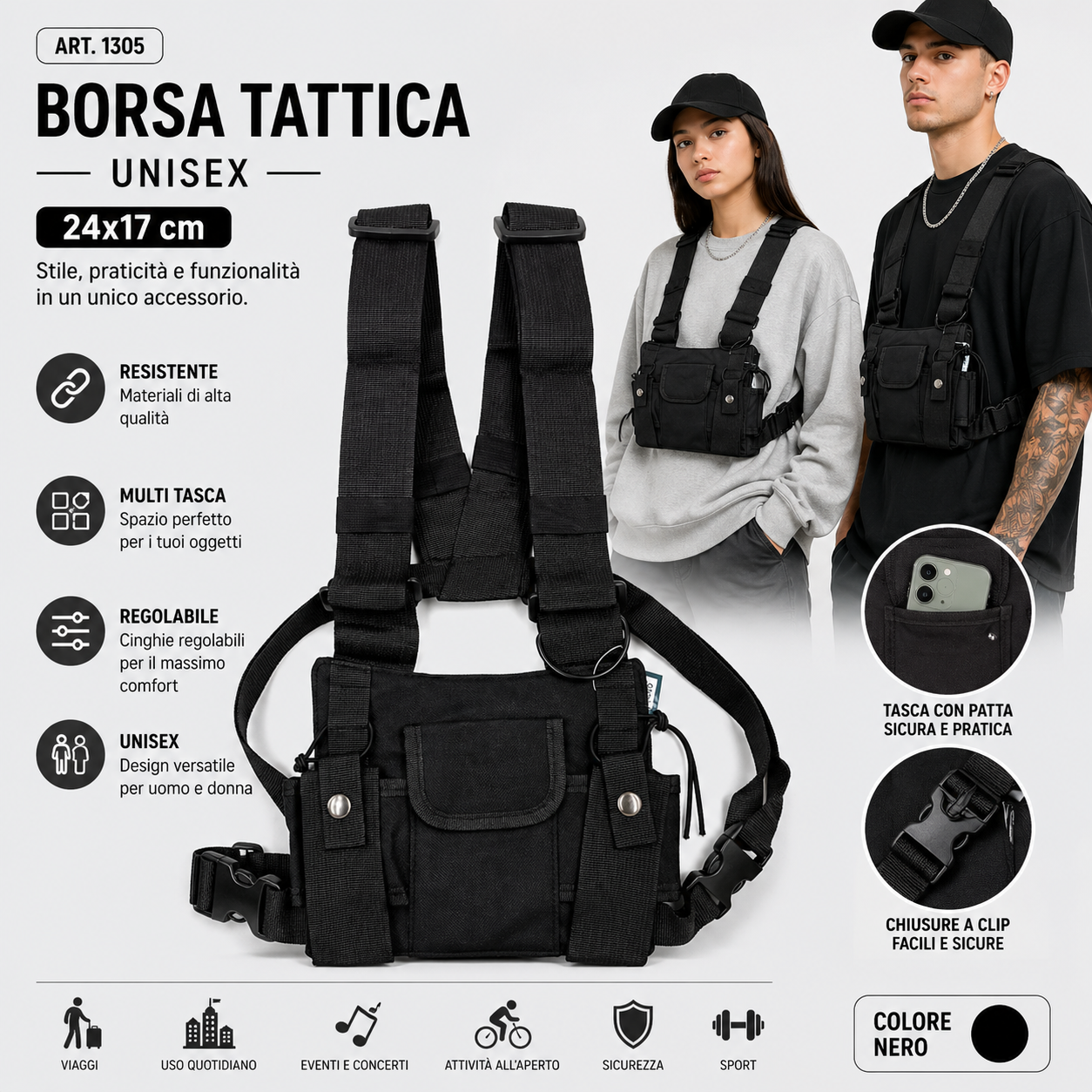 Borsa Tattica Unisex– ART. 1305