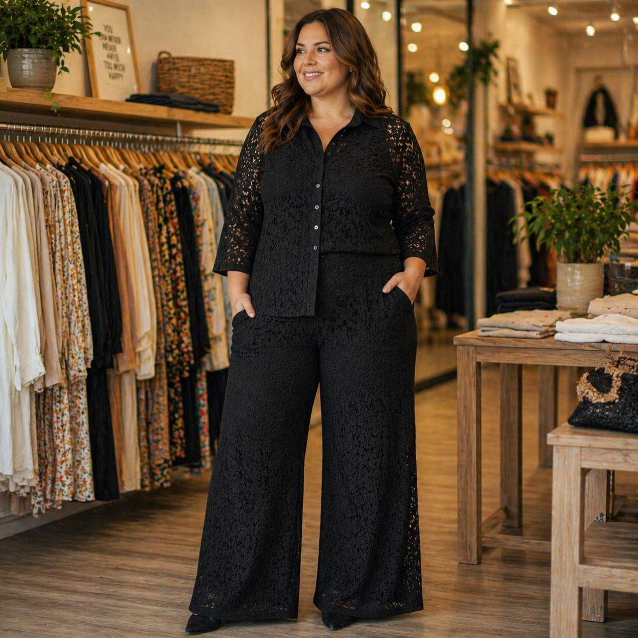 Pantaloni Estivi Curvy con Tasche