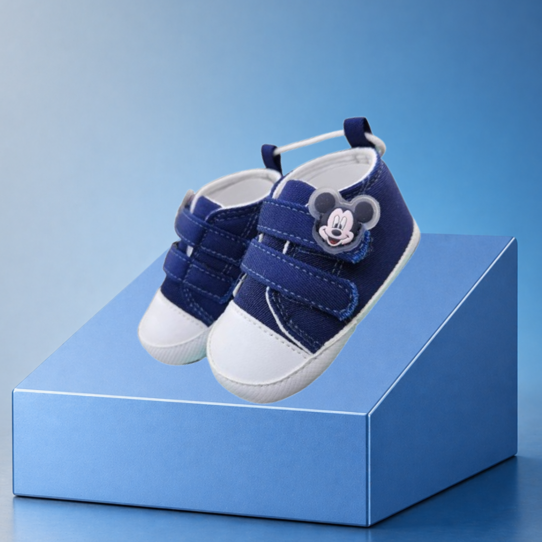 Scarpine Neonato con Velcro Mickey