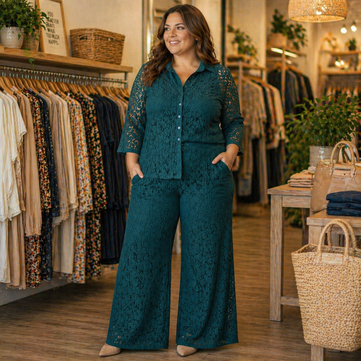 Pantaloni Estivi Curvy con Tasche