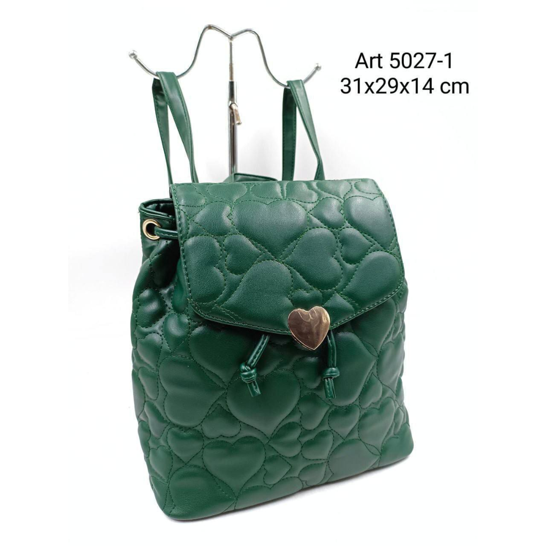 Zaino Elegante Donna Trapuntato a Cuori