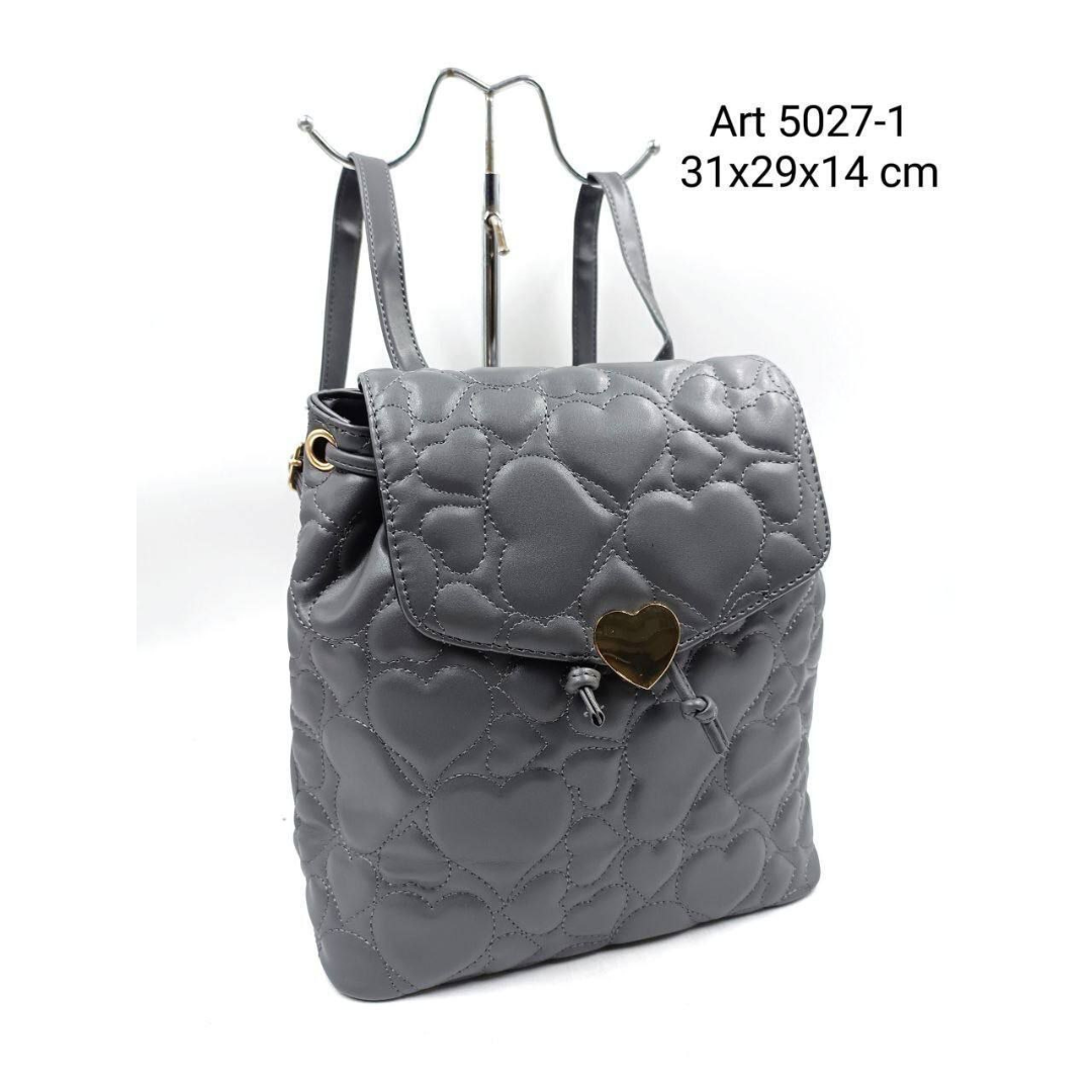 Zaino Elegante Donna Trapuntato a Cuori