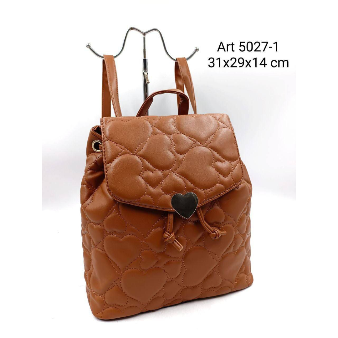 Zaino Elegante Donna Trapuntato a Cuori