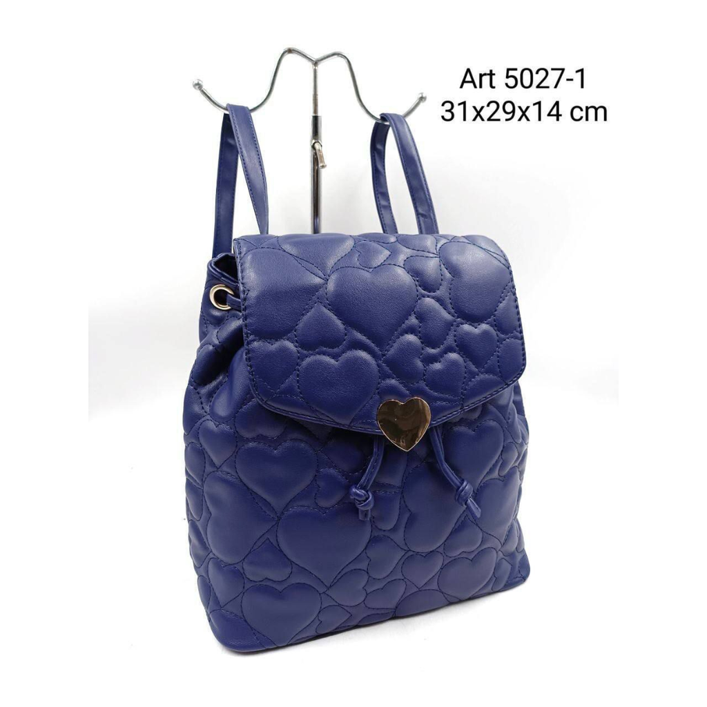 Zaino Elegante Donna Trapuntato a Cuori