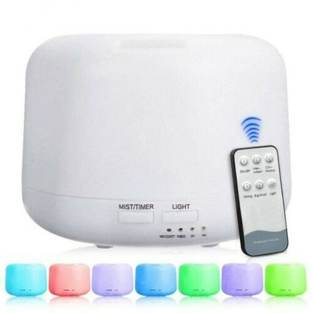 AROMATERAPIA OLI ESSENZIALI UMIDIFICATORE AD ULTRASUONI DEPURATORE + TELECOMANDO