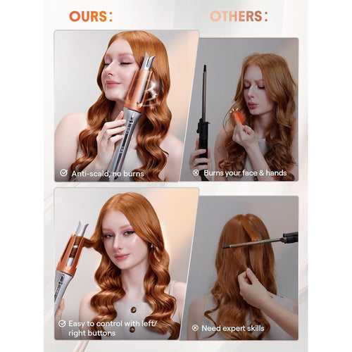ARRICCIACAPELLI AUTOMATICO CON 3 TEMPERATURE ROTAZIONE ANTIGROVIGLIO PER STYLING CAPELLI