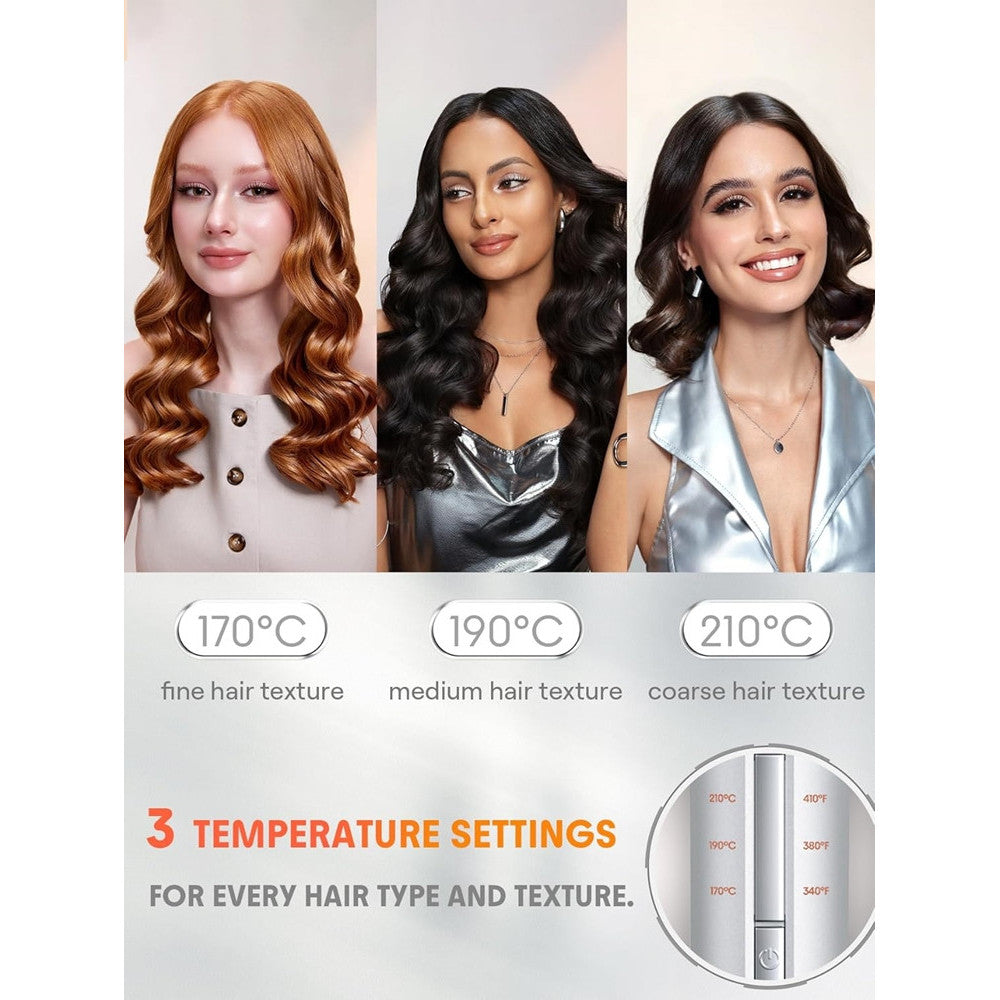 ARRICCIACAPELLI AUTOMATICO CON 3 TEMPERATURE ROTAZIONE ANTIGROVIGLIO PER STYLING CAPELLI
