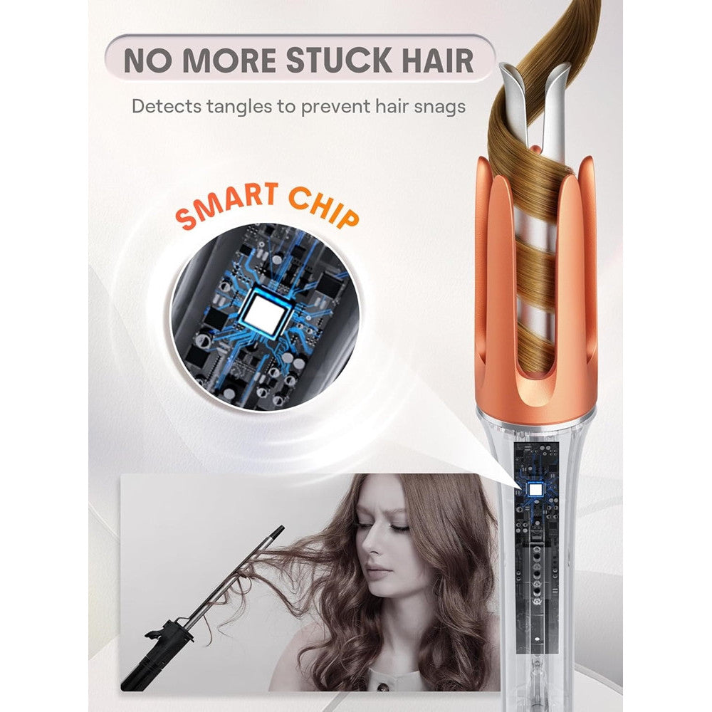 ARRICCIACAPELLI AUTOMATICO CON 3 TEMPERATURE ROTAZIONE ANTIGROVIGLIO PER STYLING CAPELLI